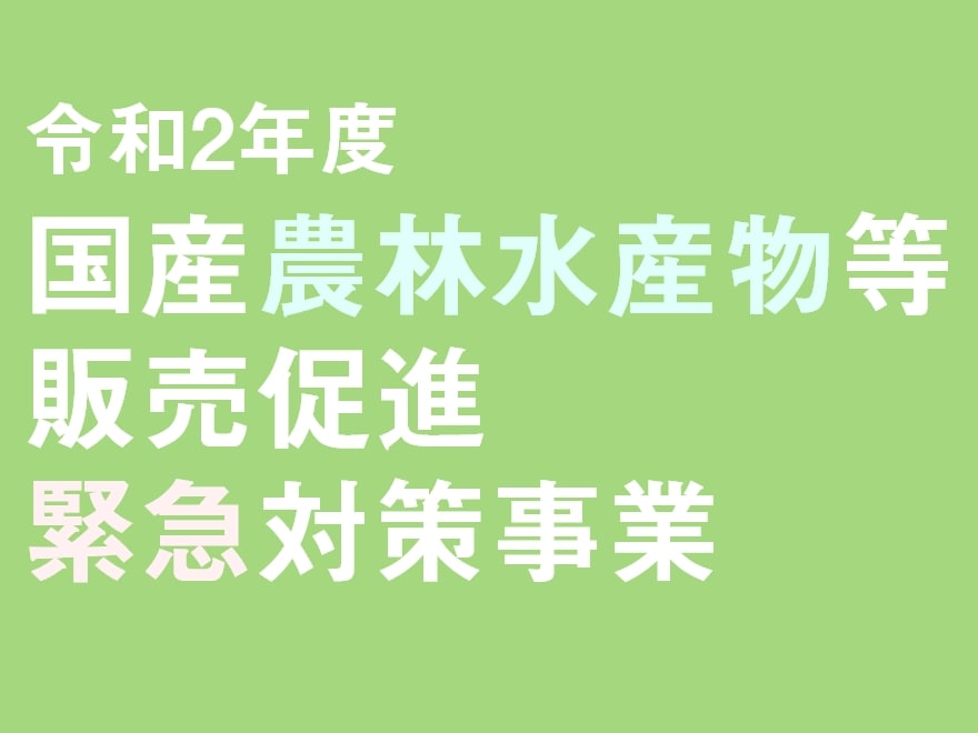 令和2年度国産農林水産物等販売促進緊急対策事業